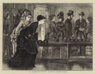 An American Ten-Pin Alley, a Ladies